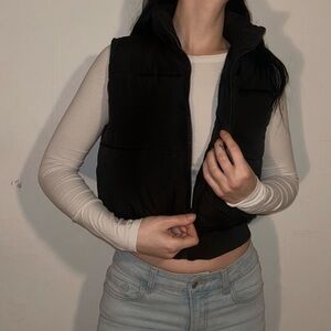 Forever 21 Black Quilted Vest